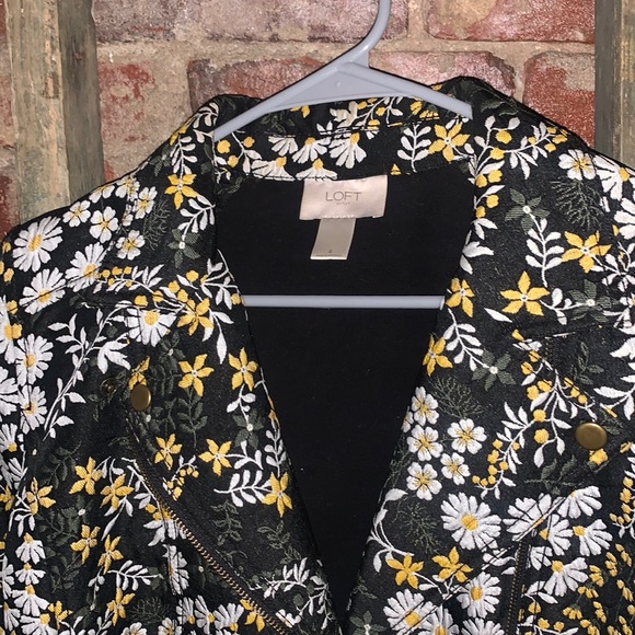 Loft Daisy Jacquard Moto Jacket - Picture 2 of 3